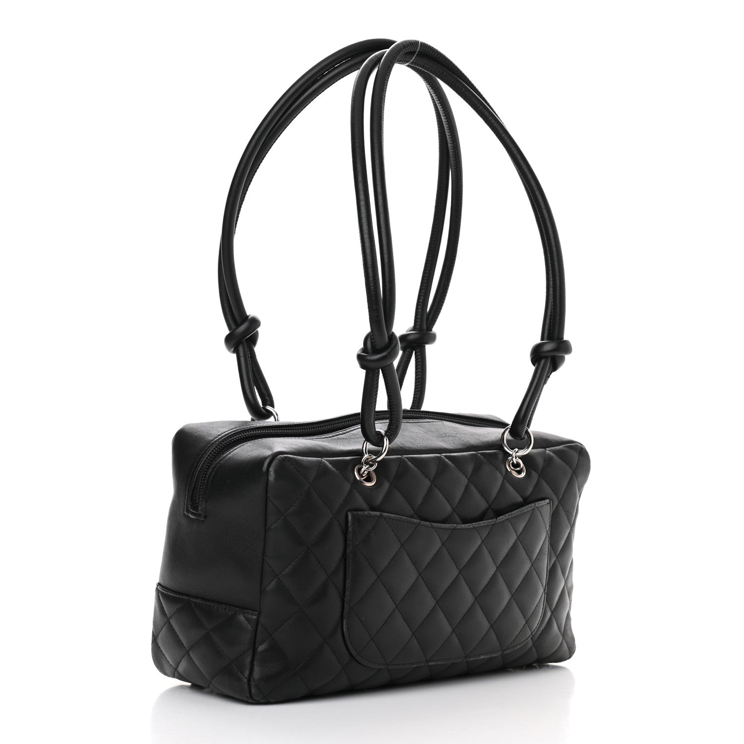 Chanel Calfskin Quilted Large Cambon Bowler Black 3 of 10