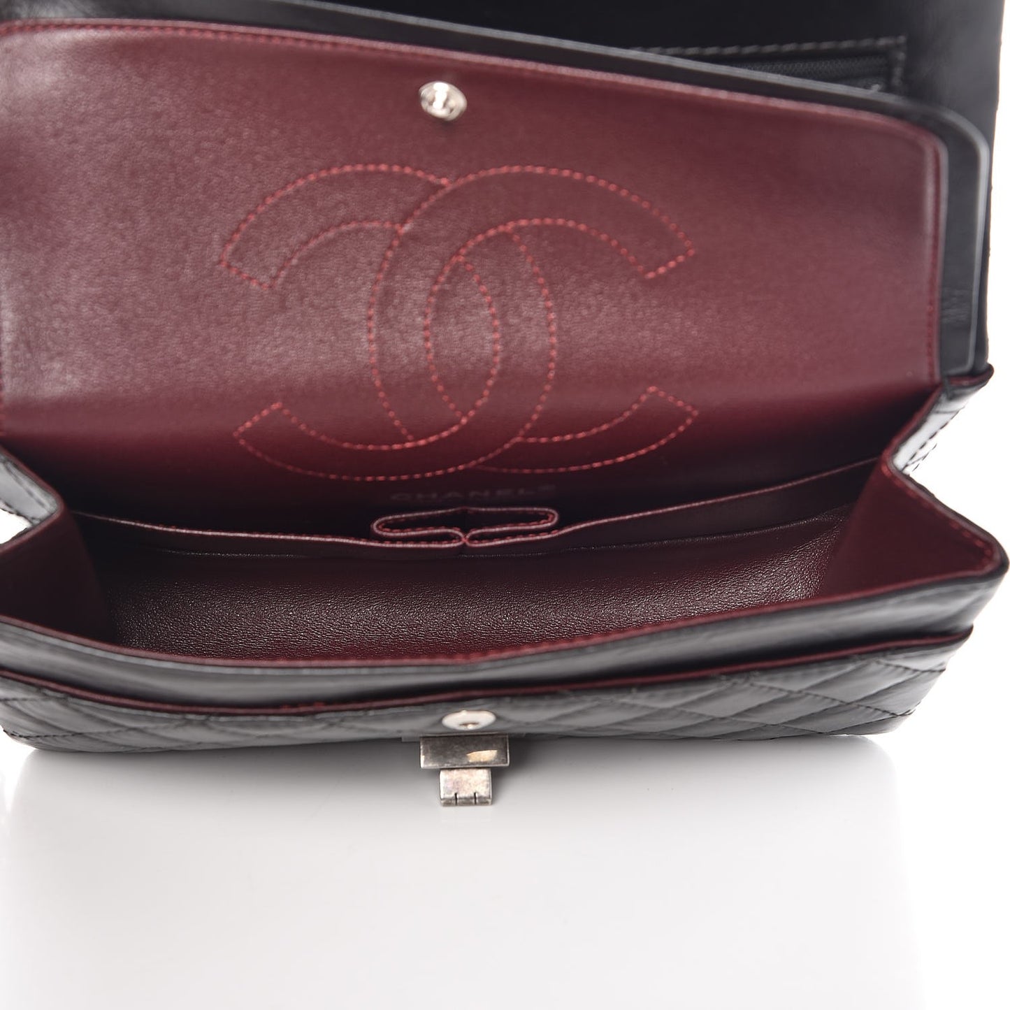 Aged Calfskin Quilted 2.55 Reissue 225 Flap Black