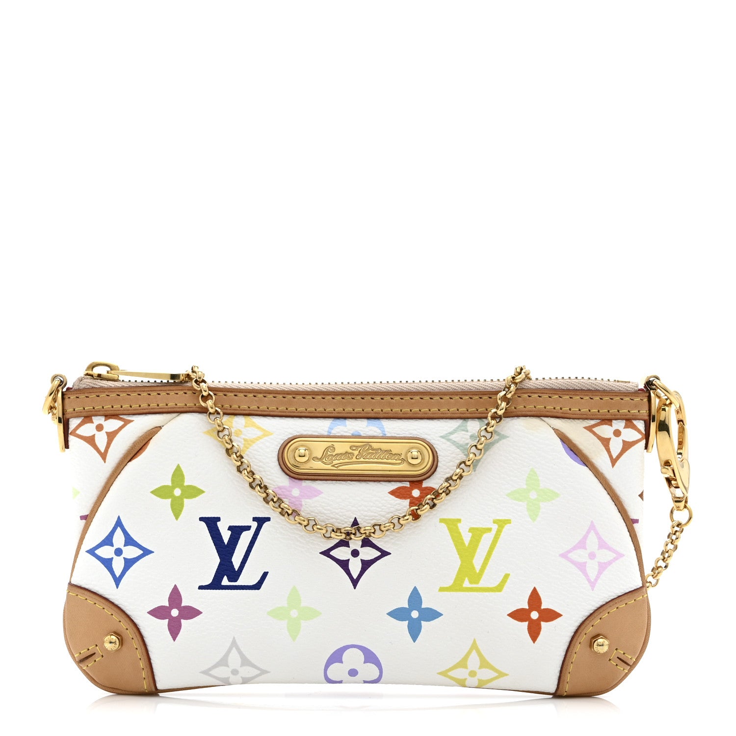 Louis Vuitton Monogram Multicolor Pochette Milla MM White 1 of 12