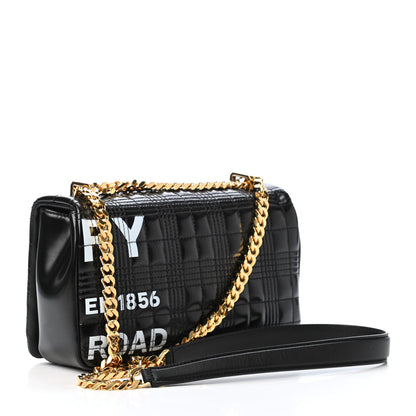 Burberry Patent Quilted Horseferry Print Small Lola Bag Black 2 of 4