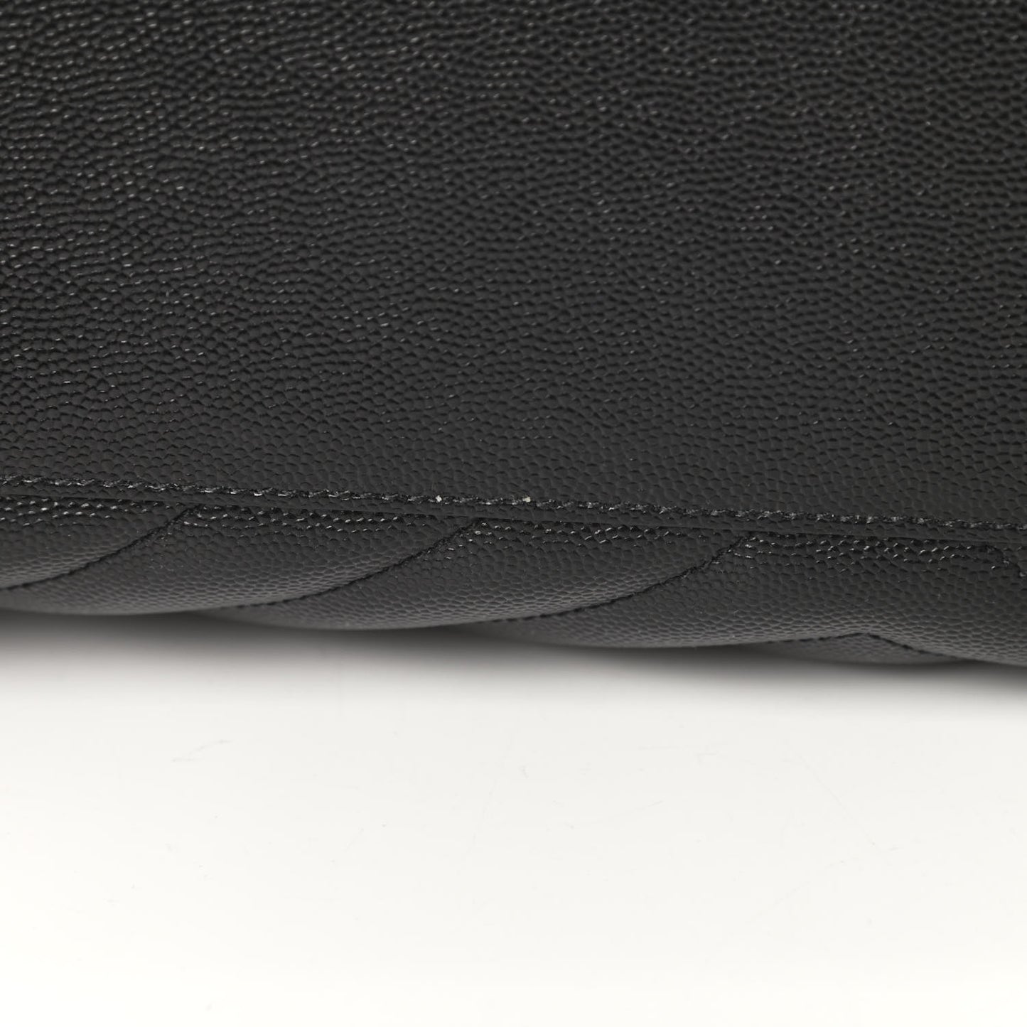 Grain De Poudre Matelasse Chevron Monogram Shopping Bag Black