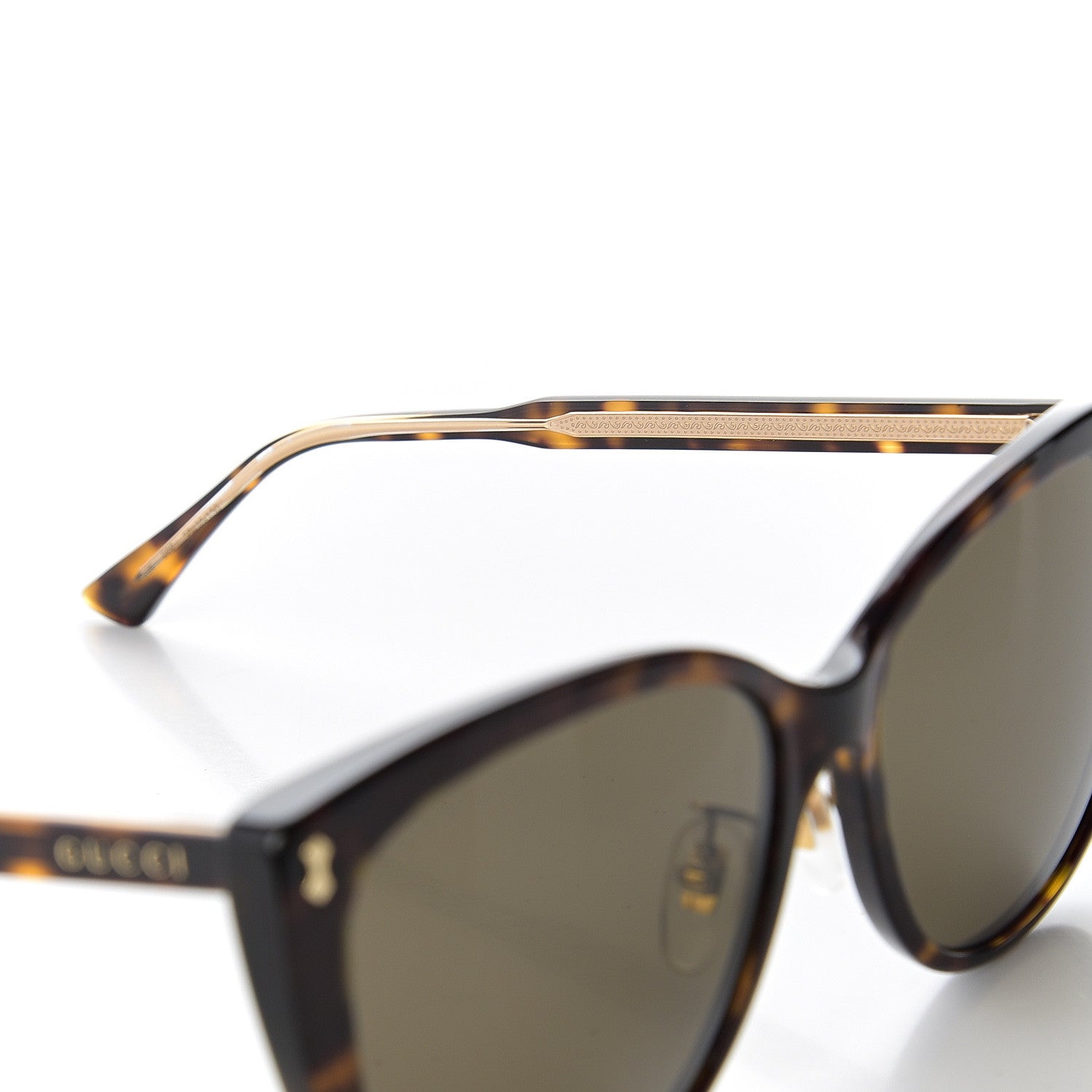 Gucci Acetate Cat Eye Sunglasses GG0193SK Tortoise 6 of 9
