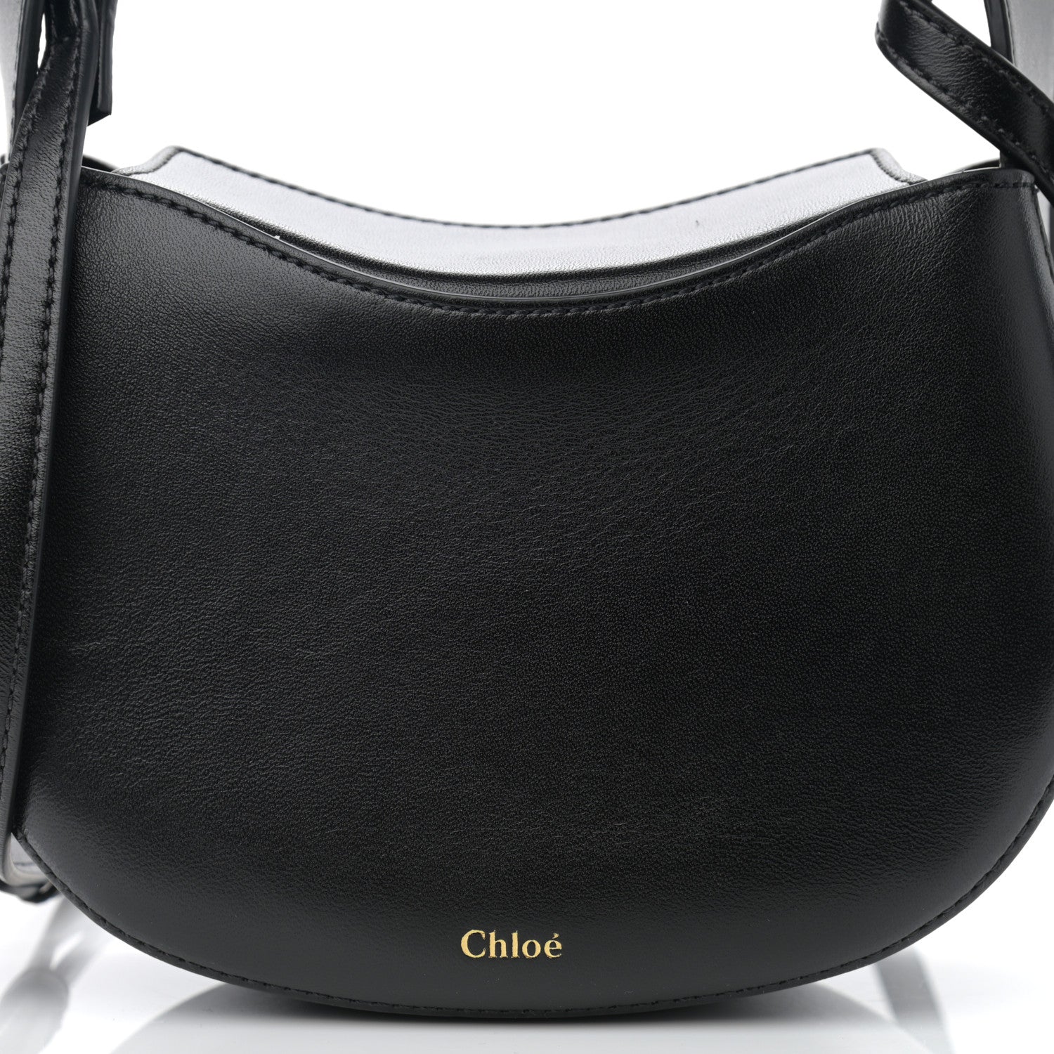 Chloe Small Grain Calfskin Kiss Bag Black 7 of 9