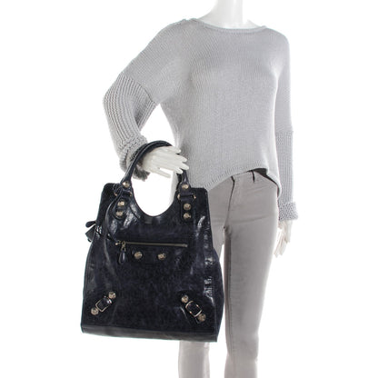 Balenciaga Agneau Giant 21 Silver Hardware Folder Officier 2 of 7