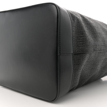 Saint Laurent Linen Canvas Teddy Shopping Bag Black 11 of 11