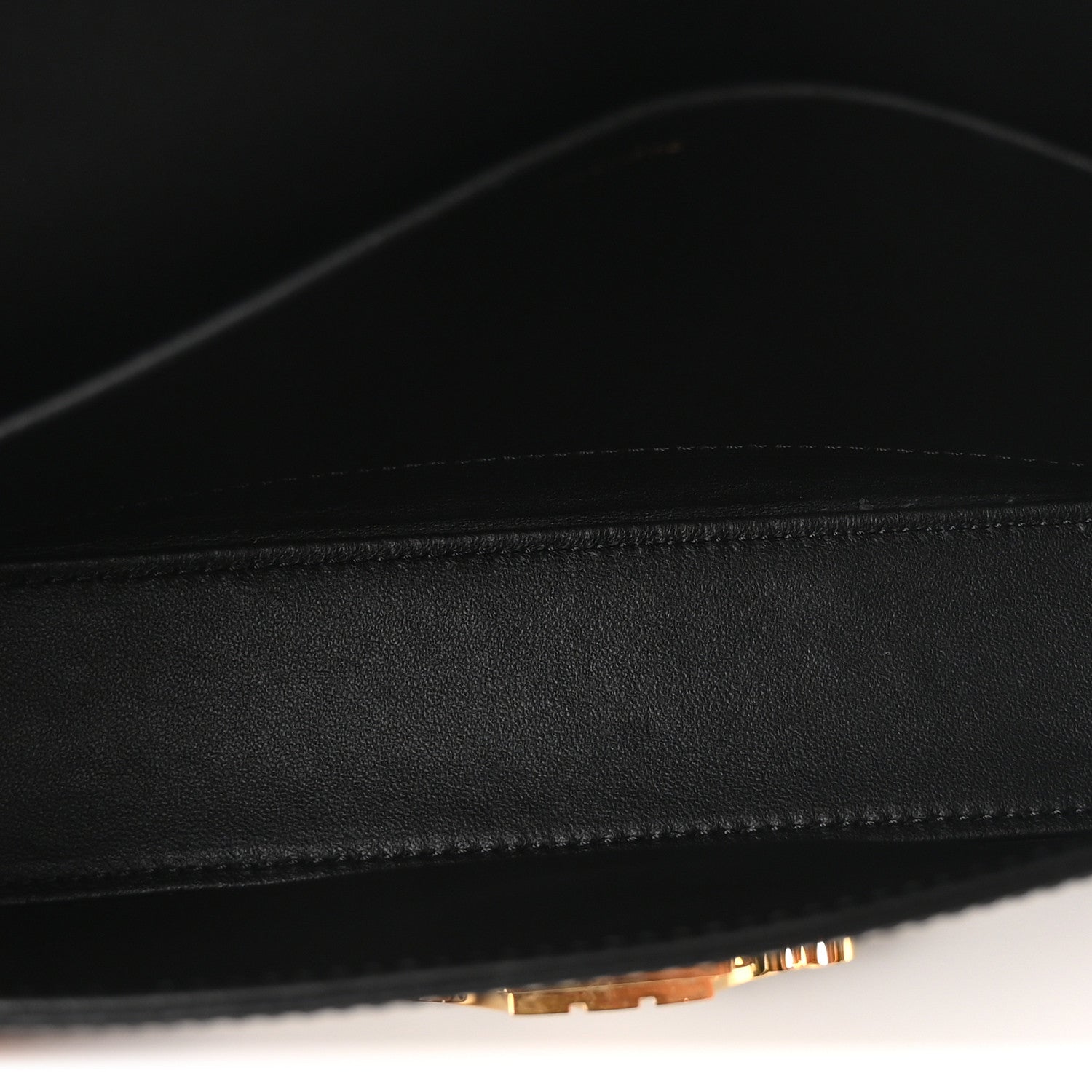 Celine Shiny Calfskin Triomphe Shoulder Bag Black 5 of 10