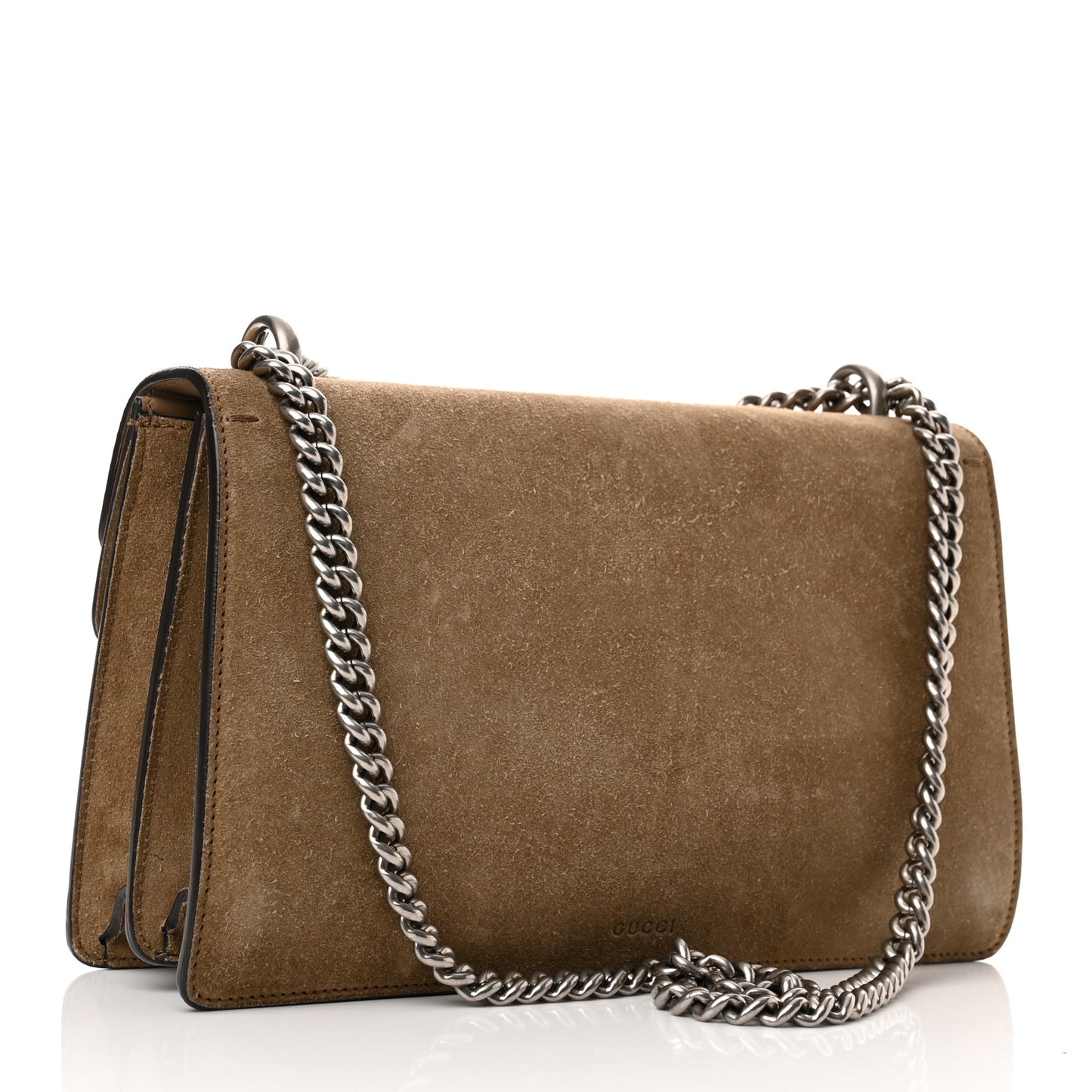 Suede Small Dionysus Shoulder Bag Taupe