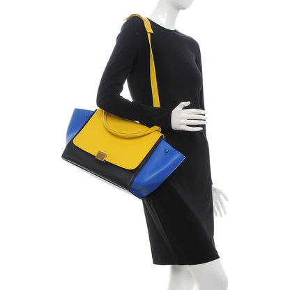 Celine Smooth Calfskin Tri-color Small Trapeze Sunflower 2 of 13