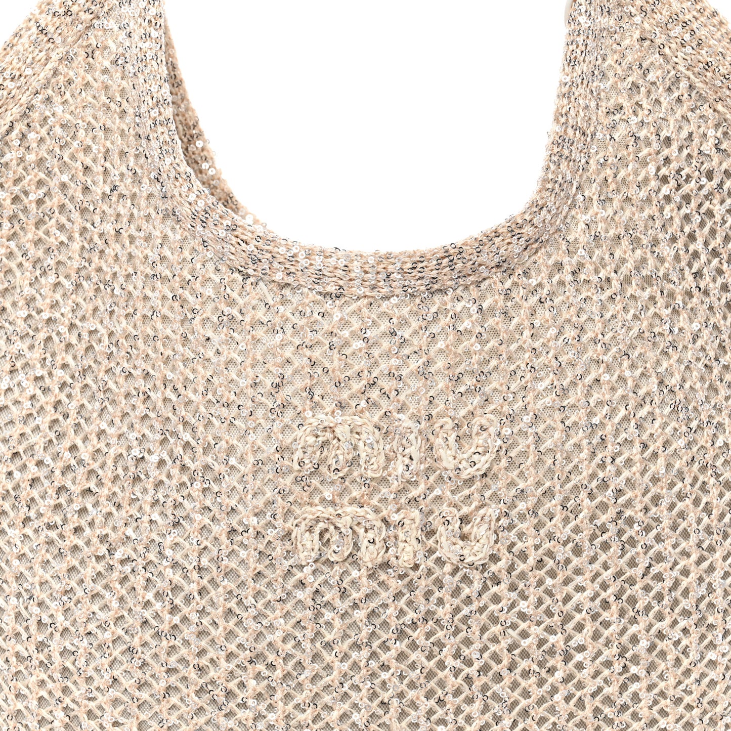 Sequin Mesh Ivy Bag Cipria