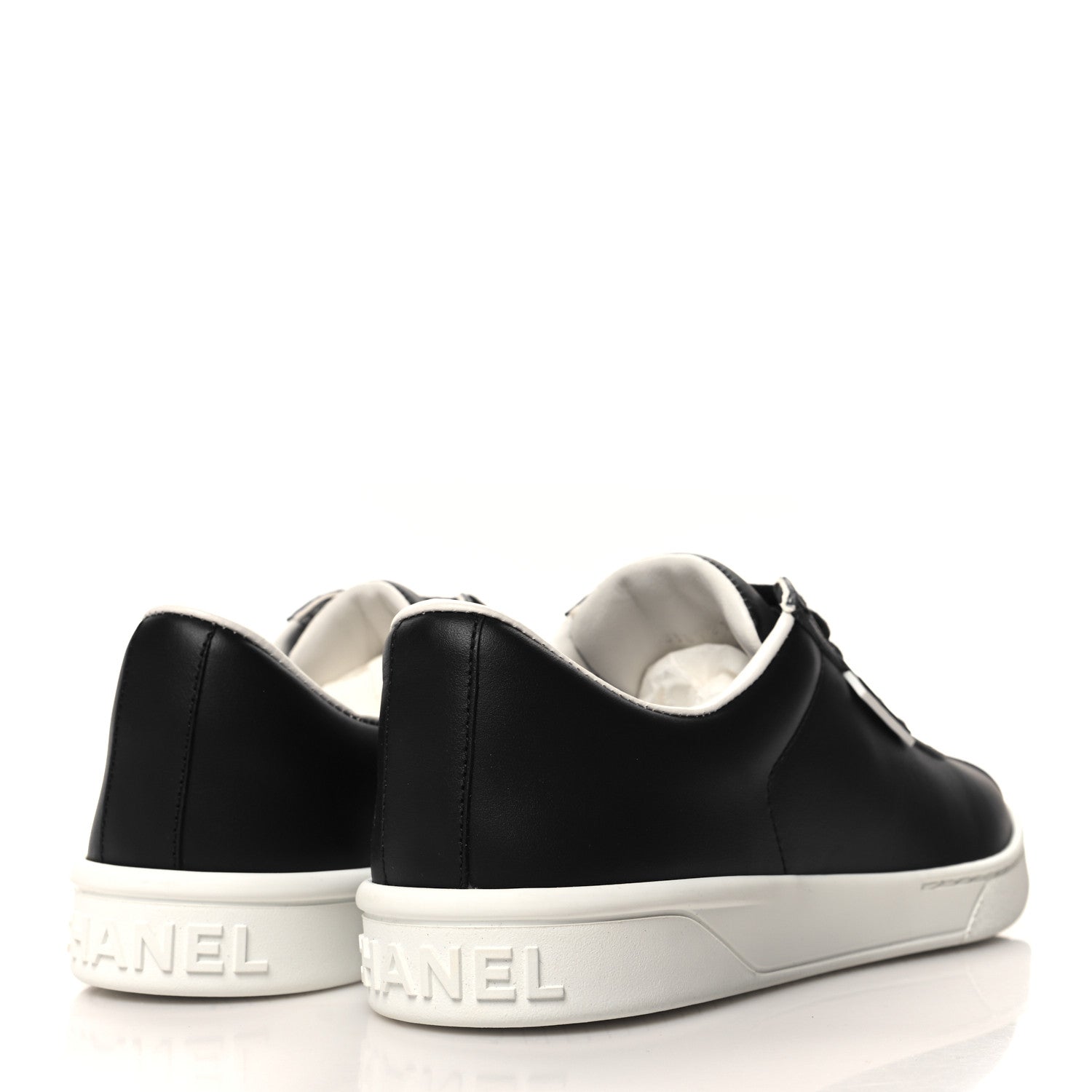 Chanel Calfskin Womens Sneakers 38 Black 4 of 10