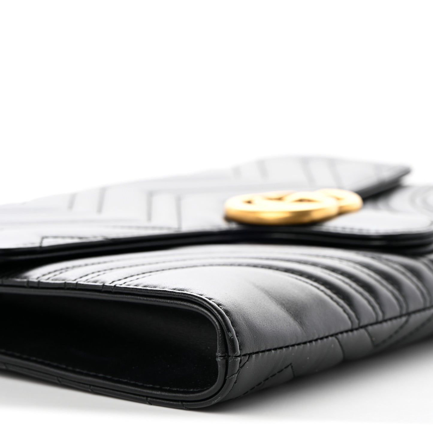 Calfskin Matelasse GG Marmont Clutch Black