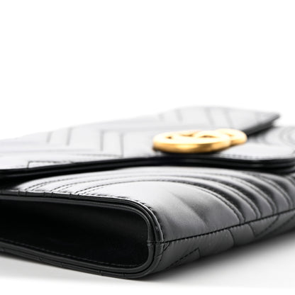 Gucci Calfskin Matelasse GG Marmont Clutch Black 9 of 12