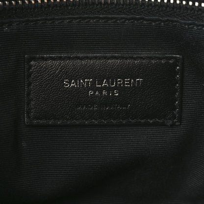 Saint Laurent Lambskin Quilted Toy Loulou Puffer Monogram Chain Satchel Black 6 of 12