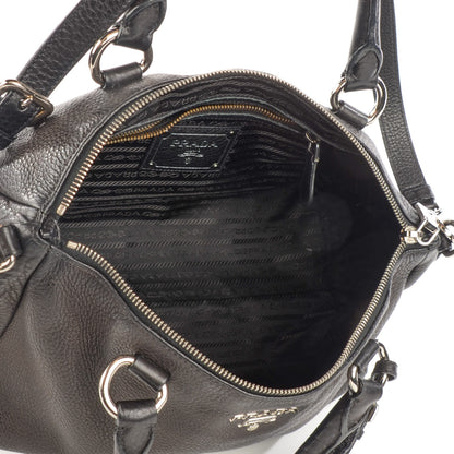 Prada Vitello Daino Satchel Nero Black 5 of 8