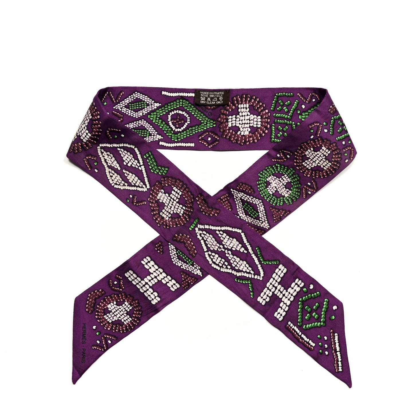 Silk Kelly En Perles Twilly Violet Vert Lie De Vin