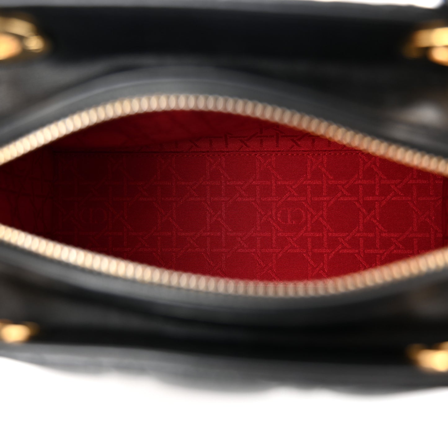 Lambskin Cannage Medium Lady Dior Black