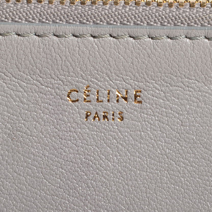 Celine Lambskin Bi-Color Solo Clutch Pouch Grey Tan 6 of 9