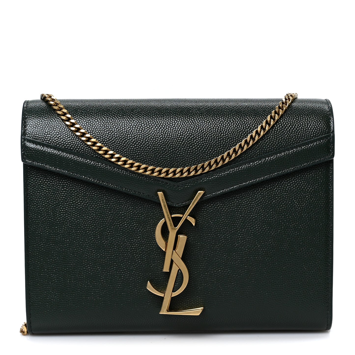 Grain De Poudre Monogram Cassandra Chain Wallet Dark Green