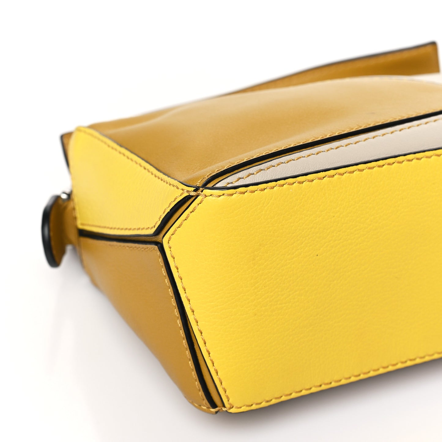 Grained Calfskin Mini Puzzle Bag Ocre Yellow