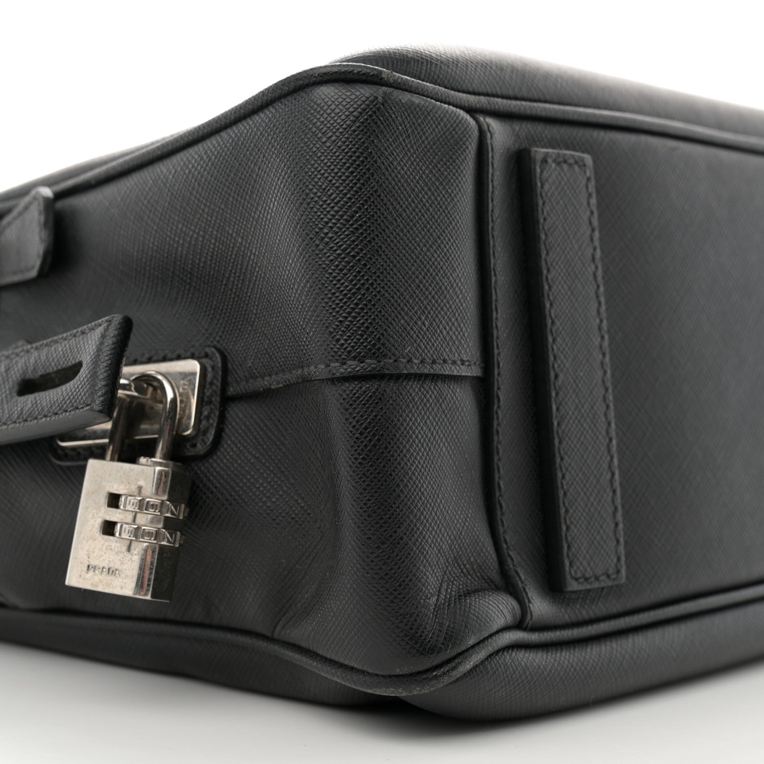Prada Saffiano Travel Briefcase Black 10 of 15