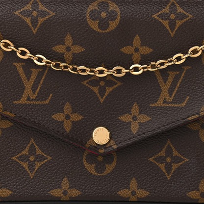 Louis Vuitton Monogram Pochette Felicie Chain Wallet Fuchsia 8 of 11