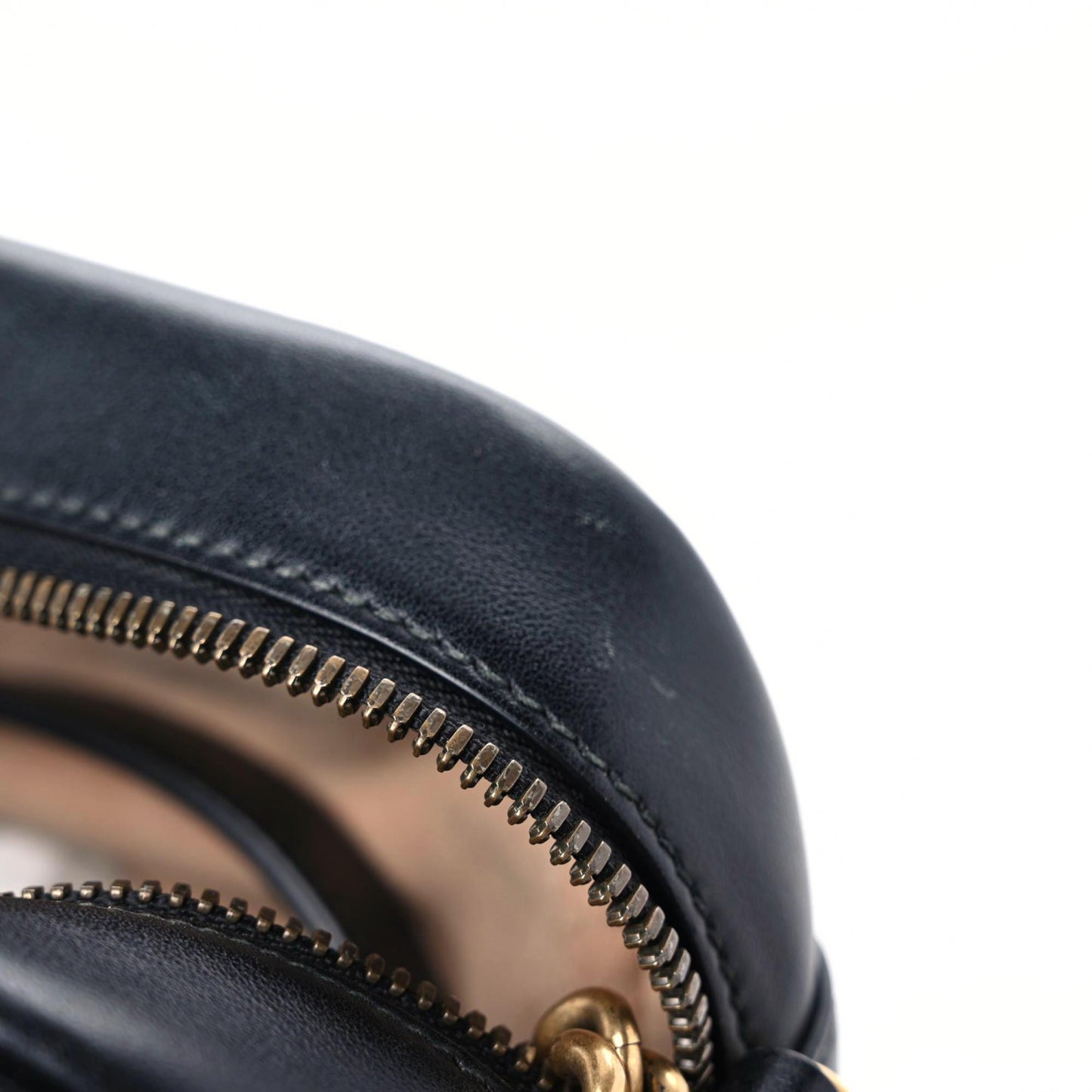 Calfskin Matelasse Small GG Marmont Chain Shoulder Bag Black