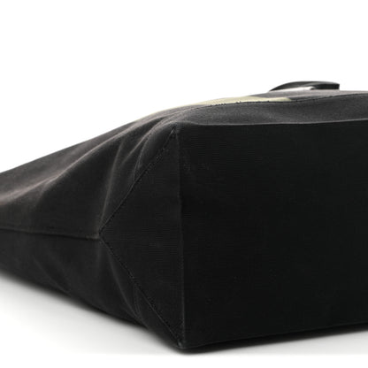 Saint Laurent Canvas Beach Shopping East West Tote Black 9 of 10