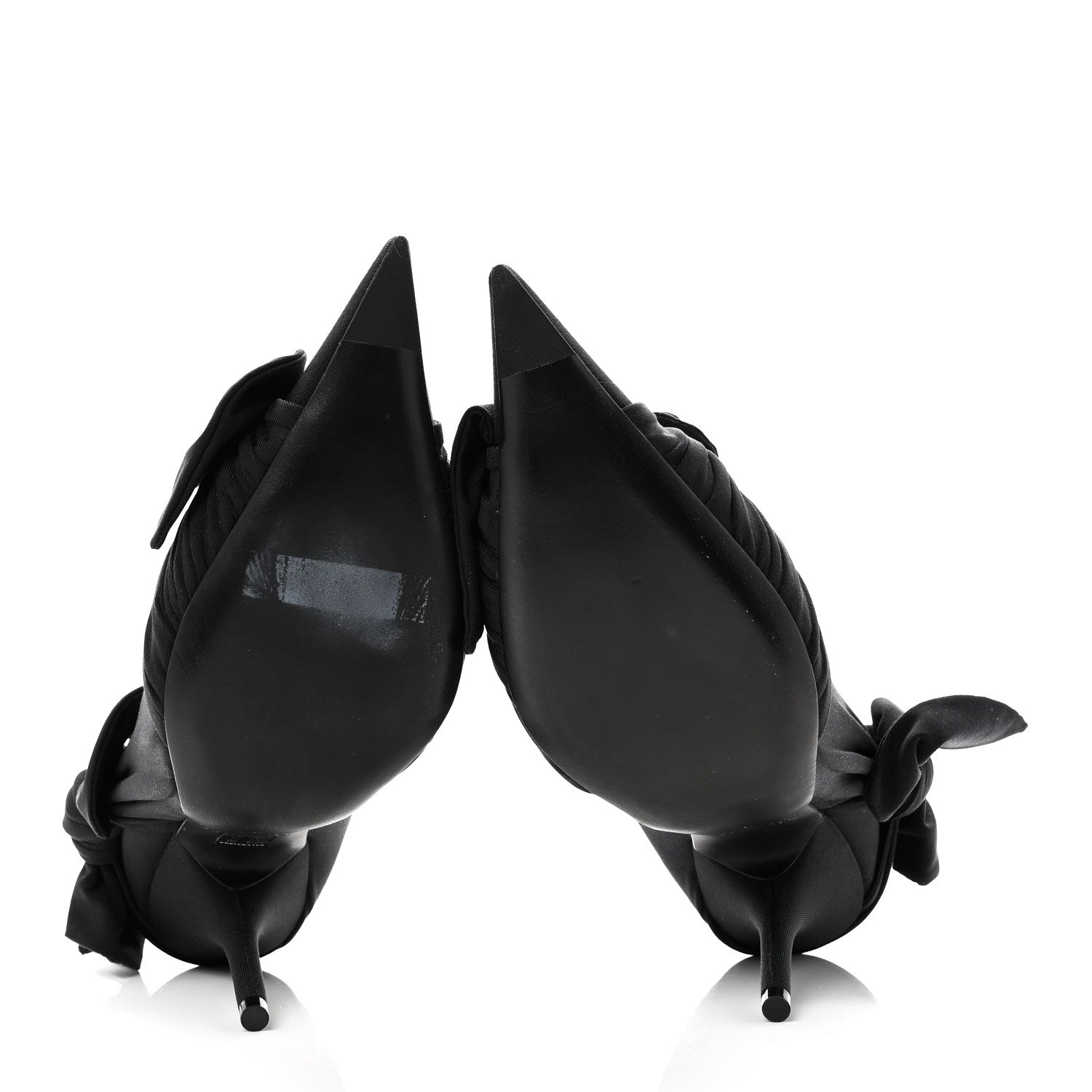 Balenciaga Stretch Cupro Nylon Jersey Knife Knot 110mm Pumps 35 Black 7 of 9