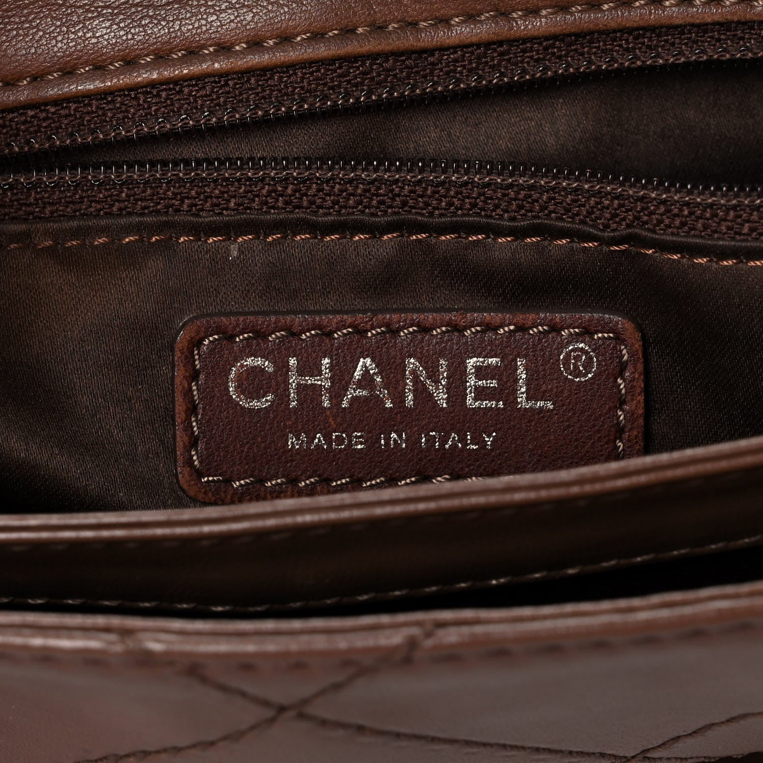Chanel Calfskin Stitched Flap Brown 6 of 12