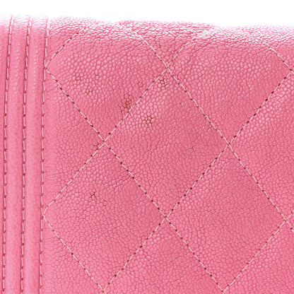 Chanel Caviar Quilted Boy Wallet On Chain WOC Pink 14 of 14
