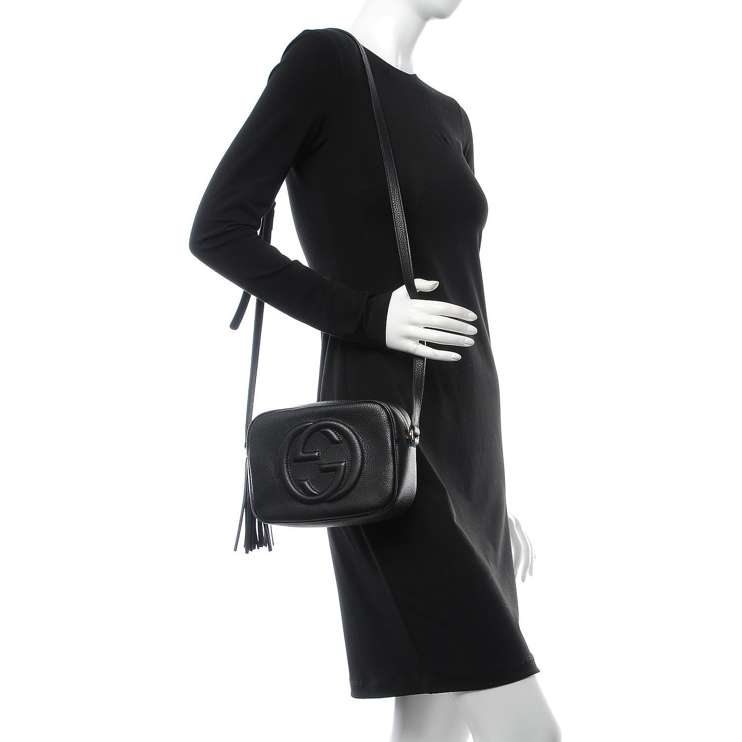 Gucci Pebbled Calfskin Small Soho Disco Bag Black 2 of 8