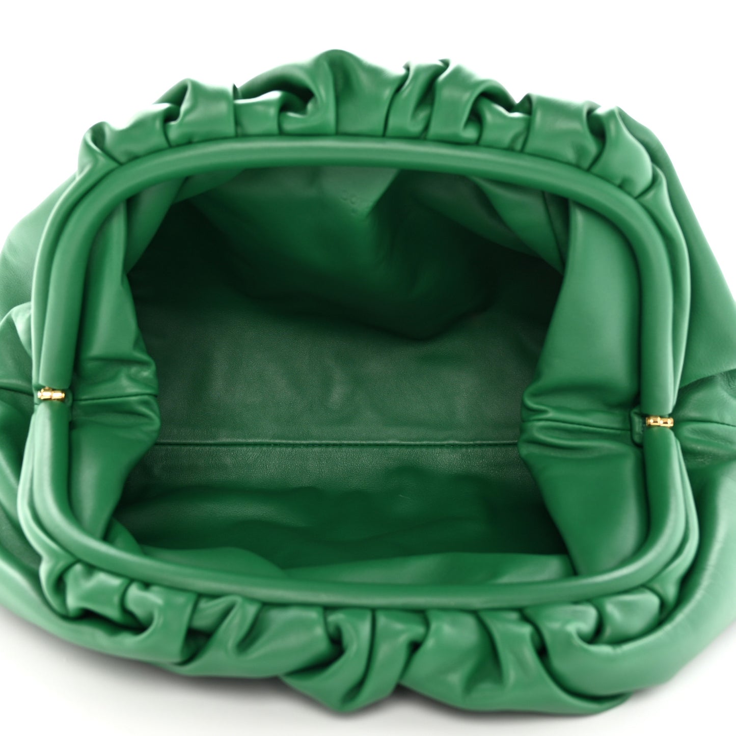 Smooth Butter Calf The Pouch Oversized Clutch Racing Green