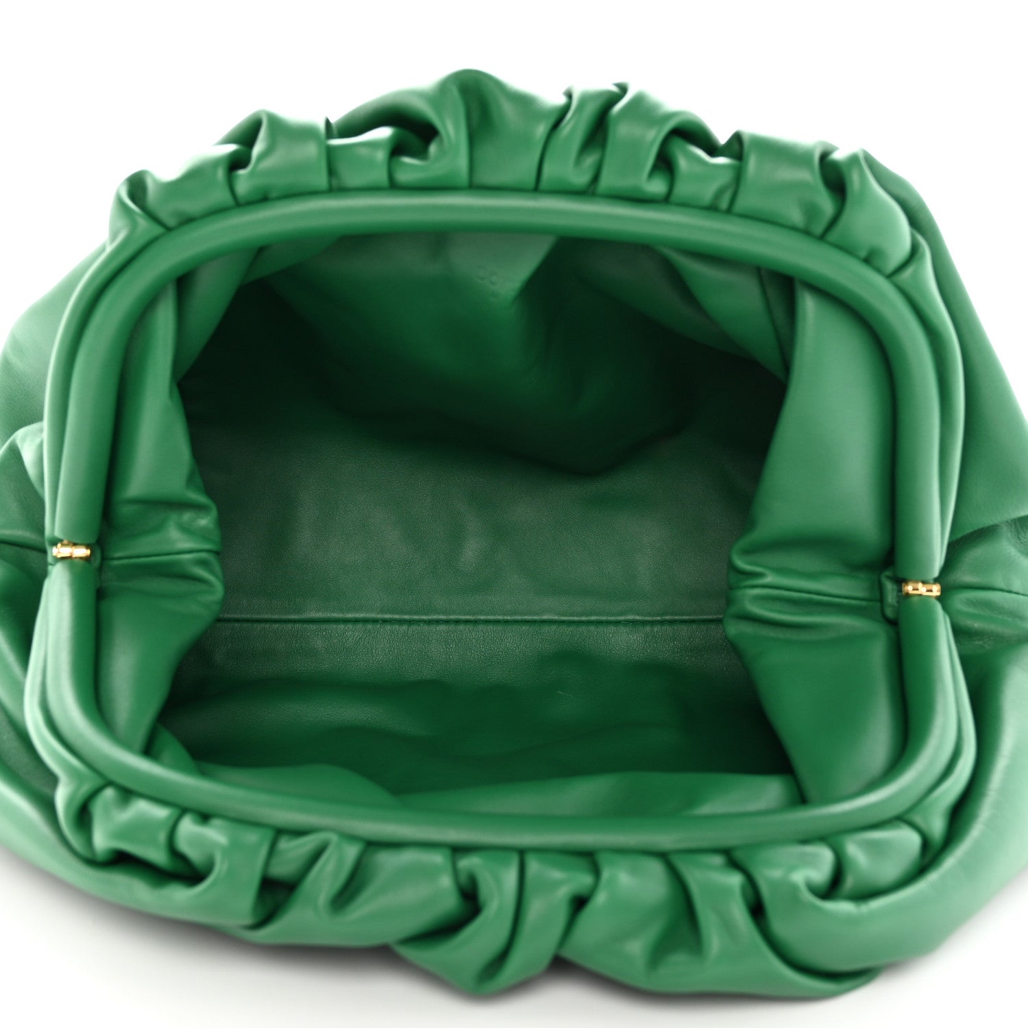 Bottega Veneta Smooth Butter Calf The Pouch Oversized Clutch Racing Green 5 of 9