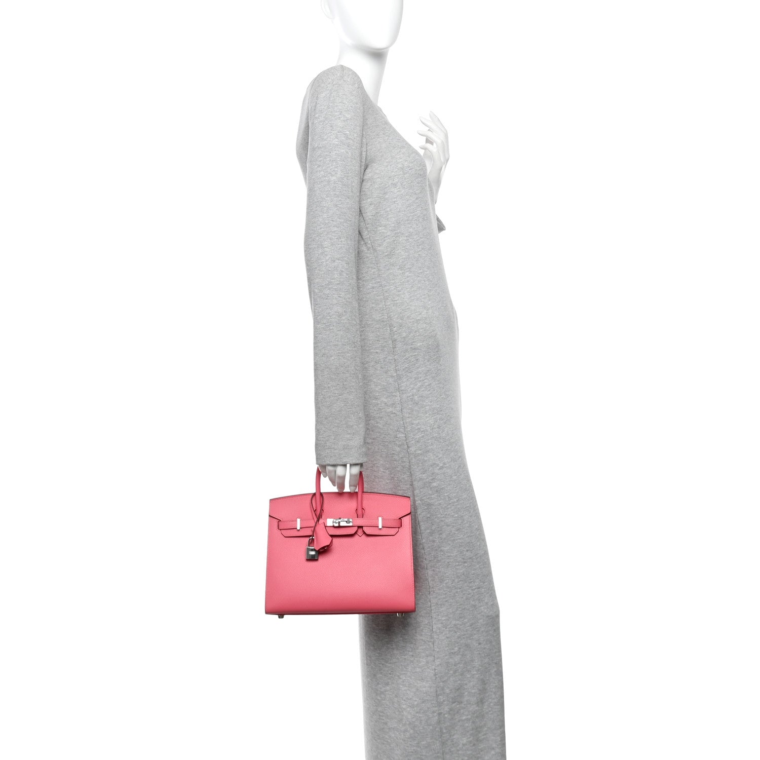 Hermes Epsom Birkin Sellier 25 Rose Azalee 2 of 10