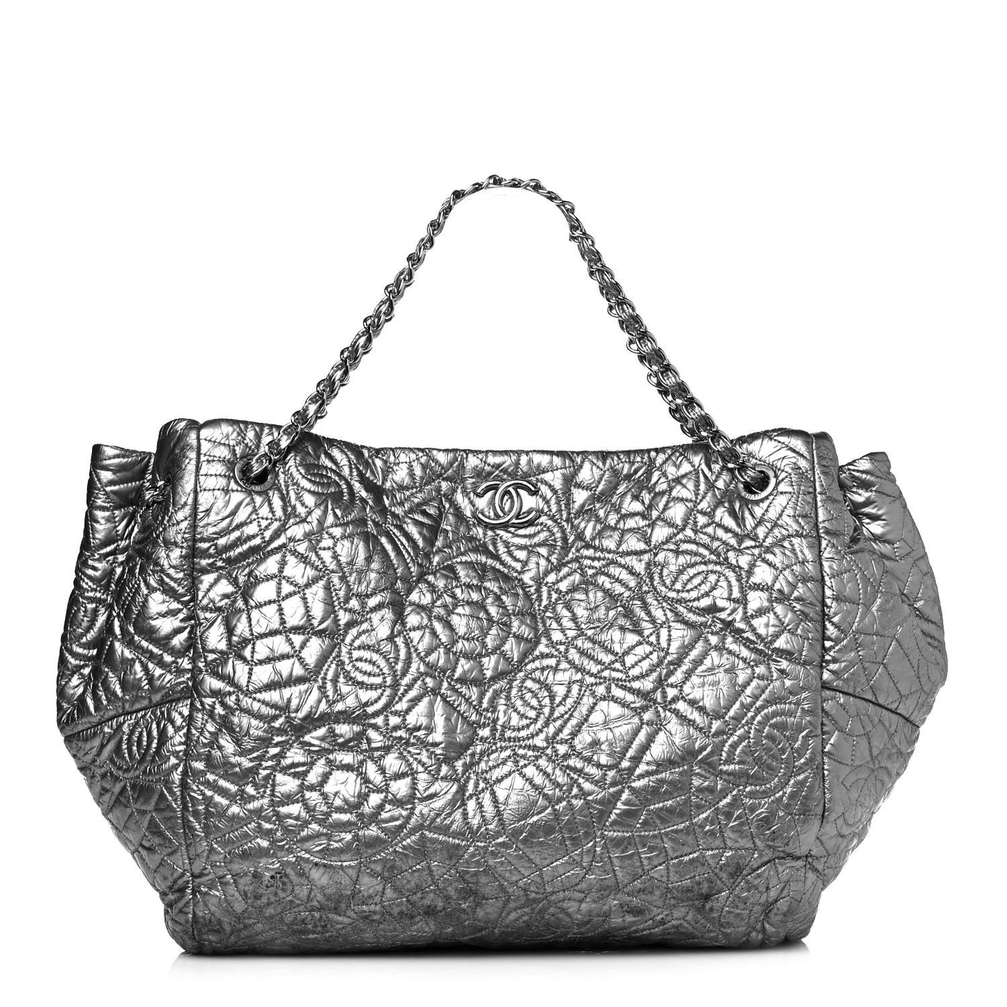 Vinyl Graphic Edge Tote Silver