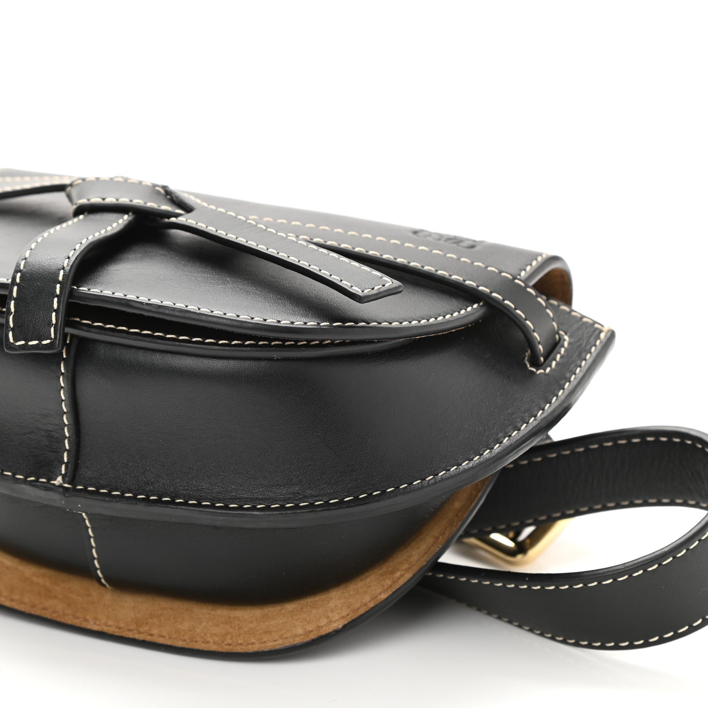Calfskin Mini Gate Belt Bag Black