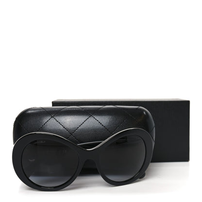 Chanel Oval CC Sunglasses 5372-A Black 7 of 7