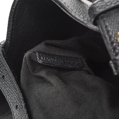 Burberry Grainy Calfskin House Check Medium Sycamore Hobo Black 8 of 14