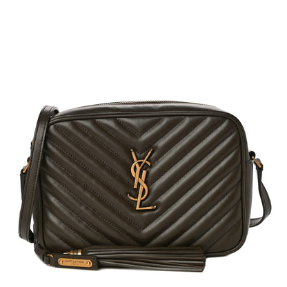 Saint Laurent Calfskin Matelasse Monogram Lou Camera Bag Military Olive 1 of 11