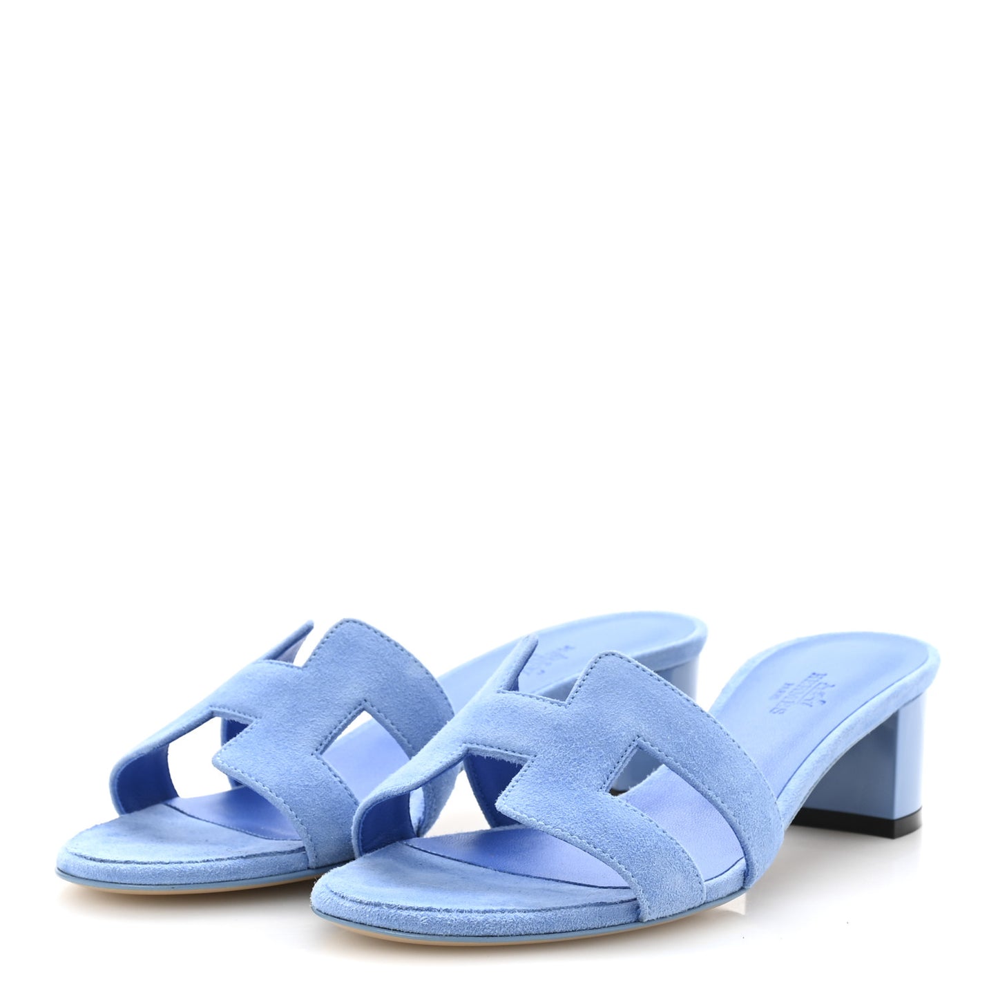 Suede Goatskin Oasis Sandals 37 Bleu Cameo