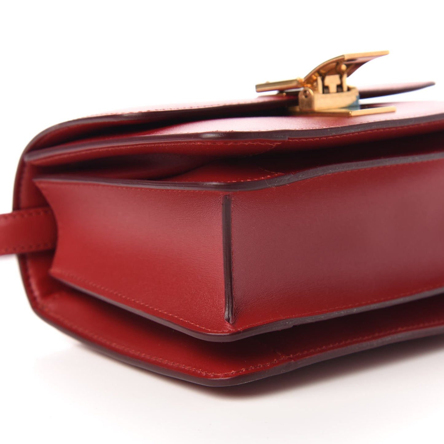 Box Calfskin Small Classic Box Flap Bag Red