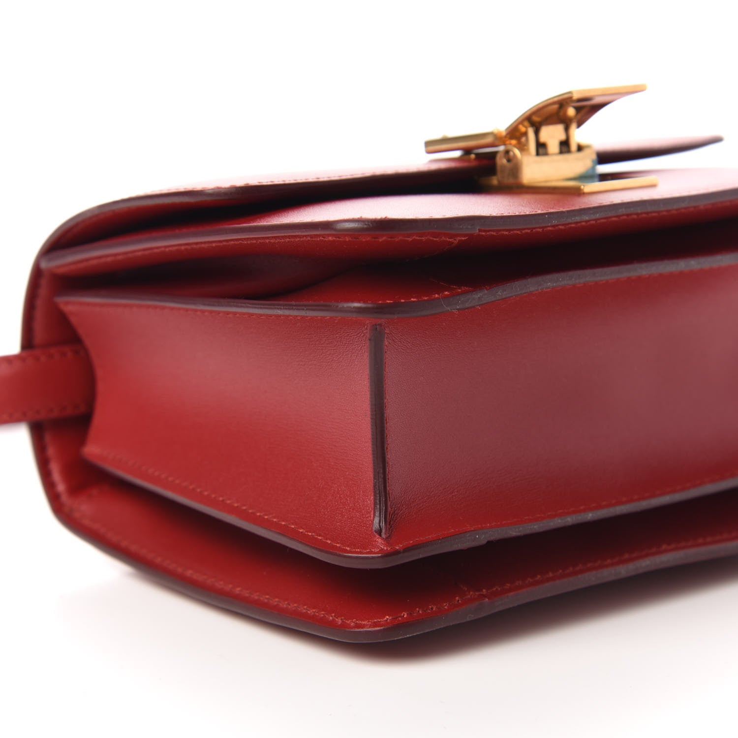 Celine Box Calfskin Small Classic Box Flap Bag Red 6 of 10