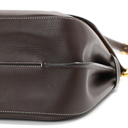Mulberry Natural Grain Leather Amberley Satchel Chocolate 9 of 13