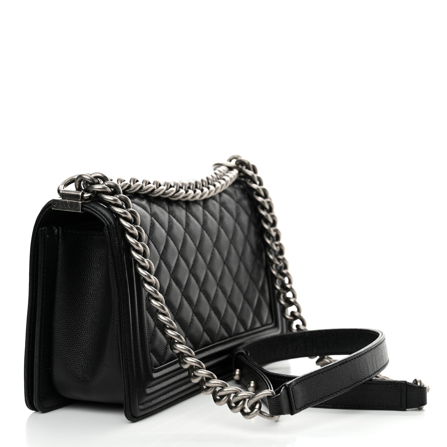 Chanel Caviar Quilted Medium Boy Flap Black 3 of 10