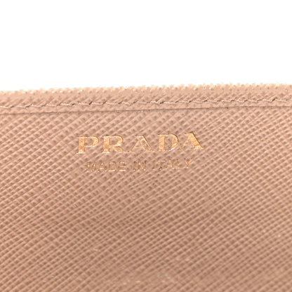 Prada Saffiano Triangle Kiss Lock Flap Wallet Cammeo 6 of 6