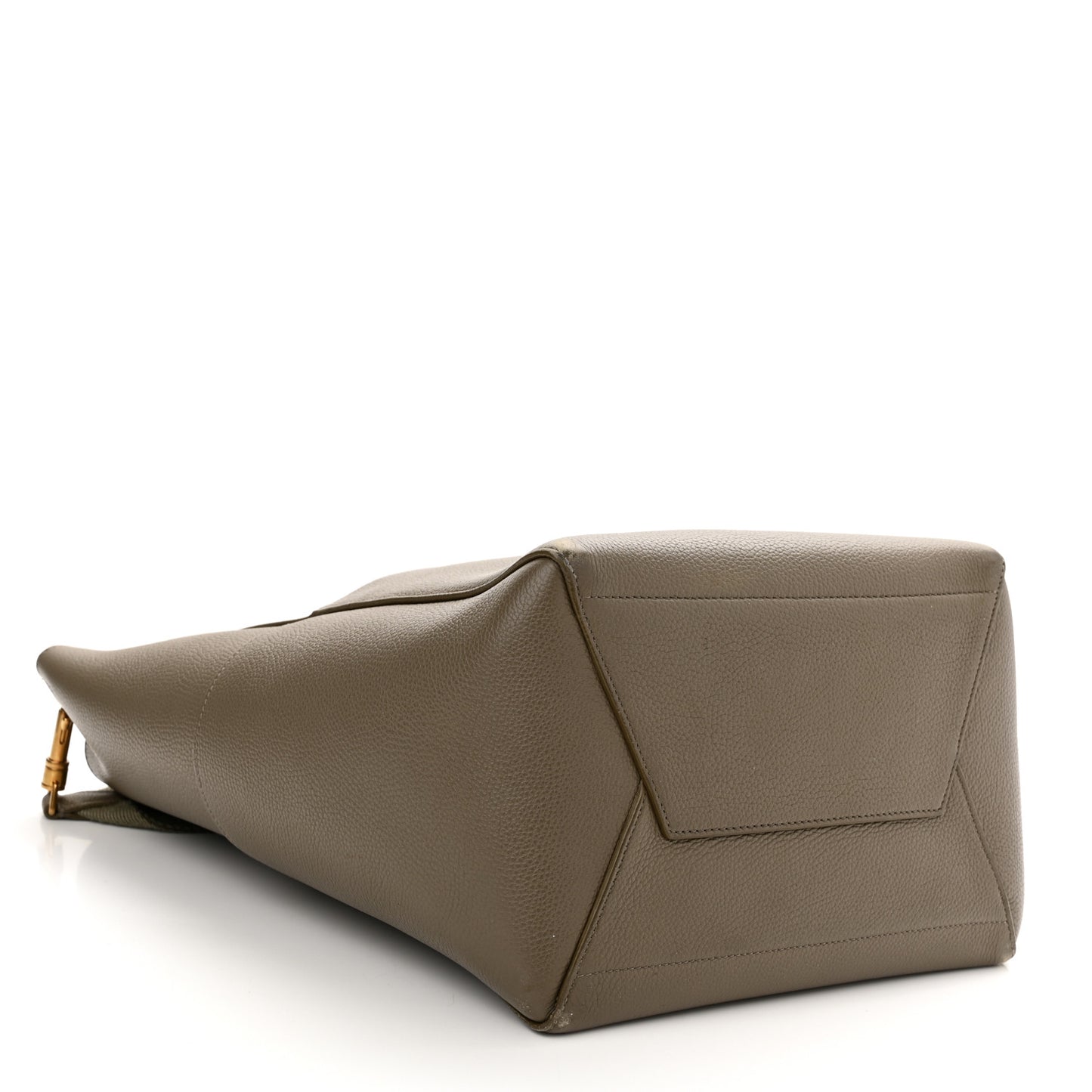 Soft Grained Calfskin Sangle Bucket Bag Taupe