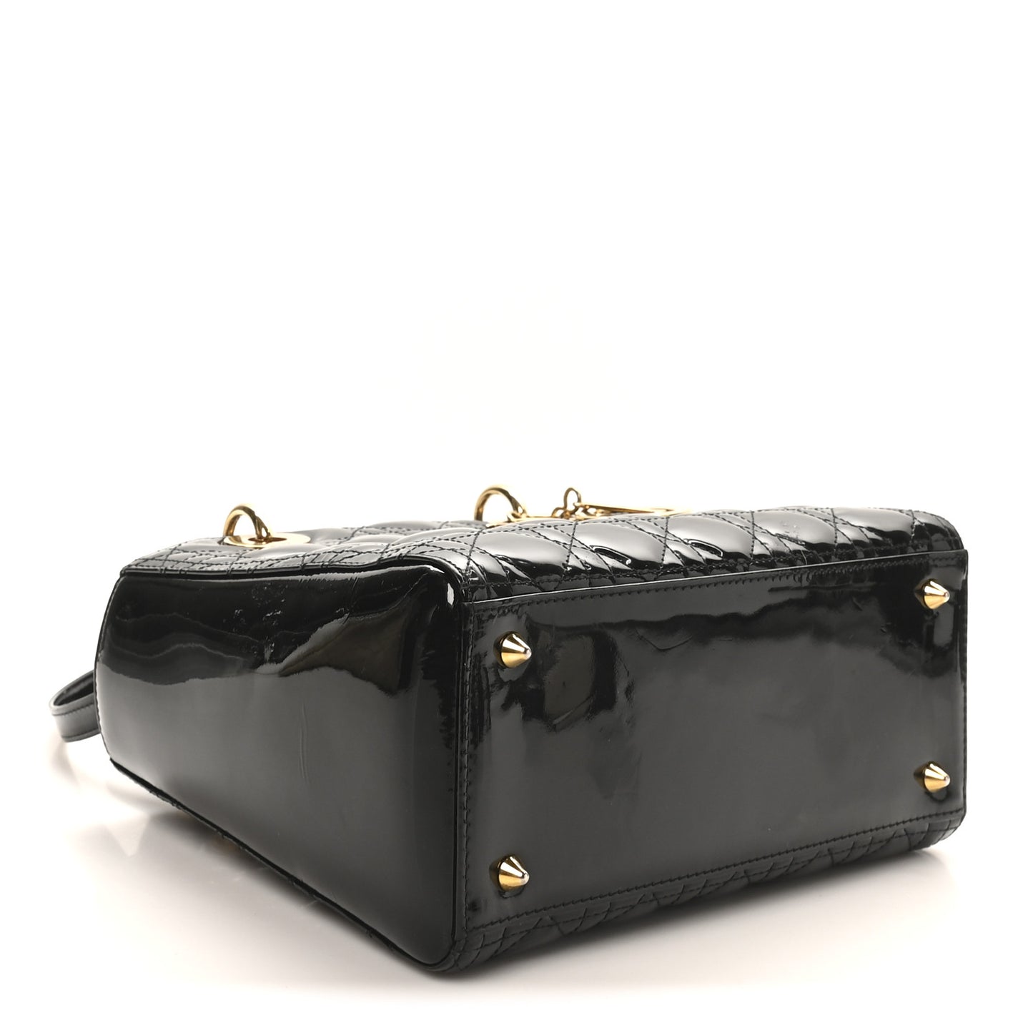 Patent Cannage Medium Lady Dior Black