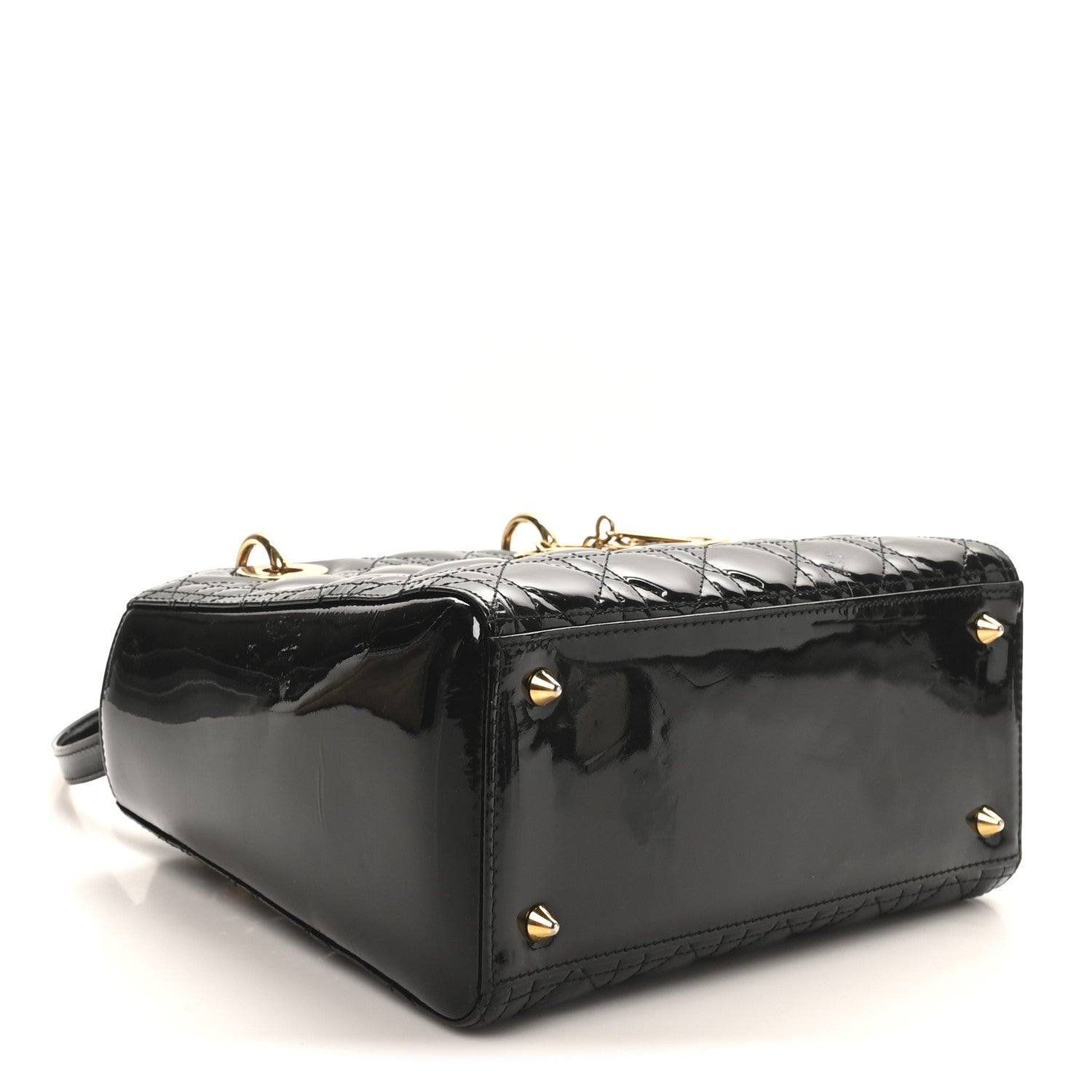 Christian Dior Patent Cannage Medium Lady Dior Black 4 of 10