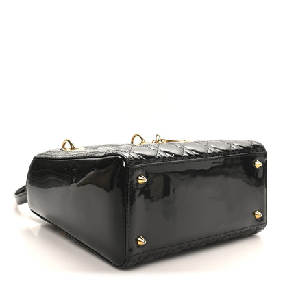 Christian Dior Patent Cannage Medium Lady Dior Black 4 of 10