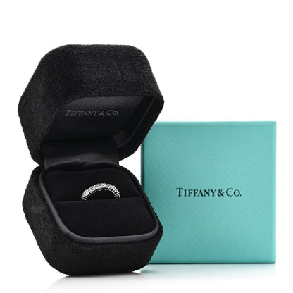 Tiffany Platinum Diamond 3mm Embrace Half Circle Band Ring 45 3.25 6 of 6